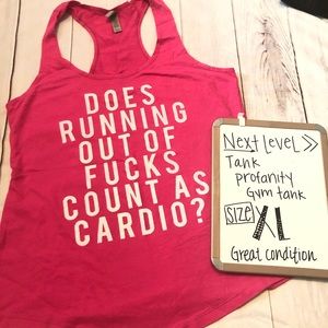 Next Level Profane Gym Tank XL LIKE new